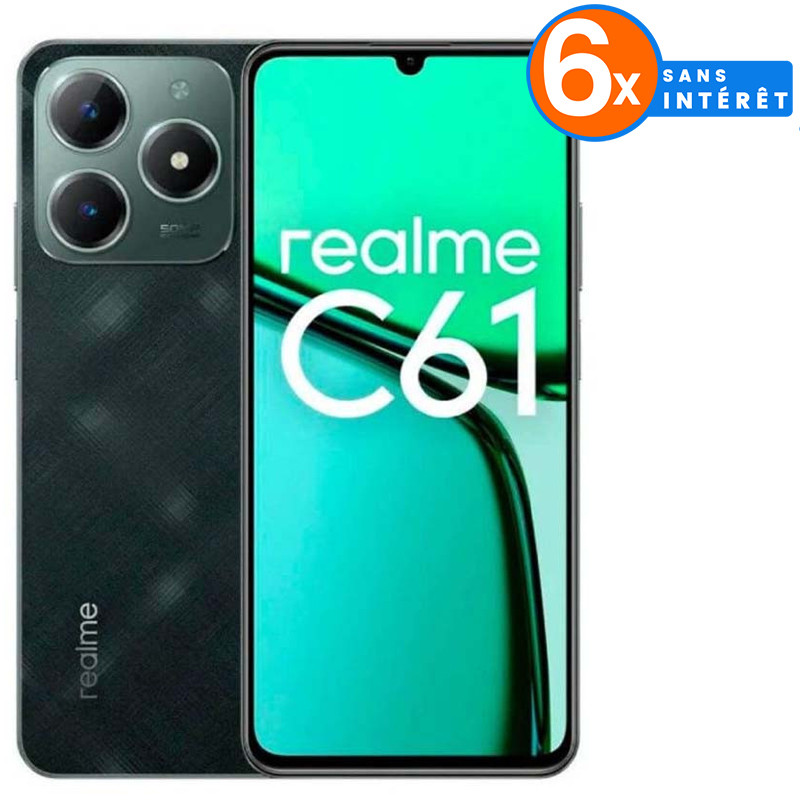 Smartphone Realme C61 8Go 256Go Vert Foncé en Tunisie Smartphone Realme C61 8Go 256Go Vert Foncé en Tunisie