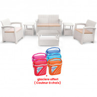 Salon De Jardin Syphax 4 Places Blanc