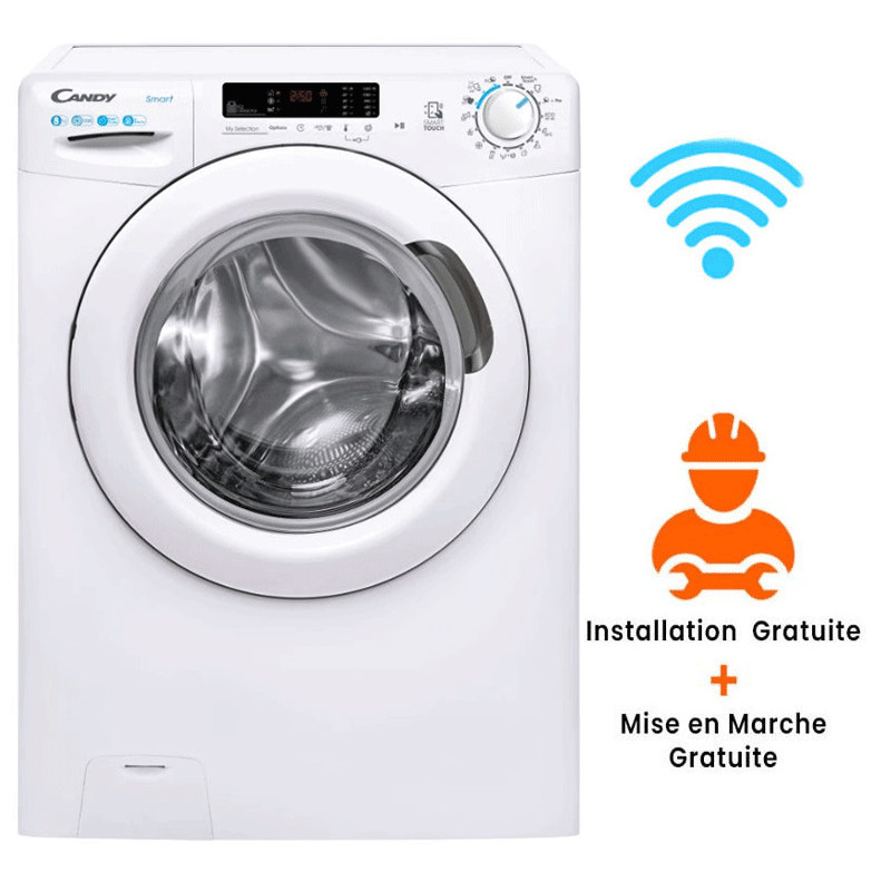 Machine à Laver Candy CS1282DW4-S Smart 8Kg Blanc en Tunisie Machine à Laver Candy CS1282DW4-S Smart 8Kg Blanc en Tunisie