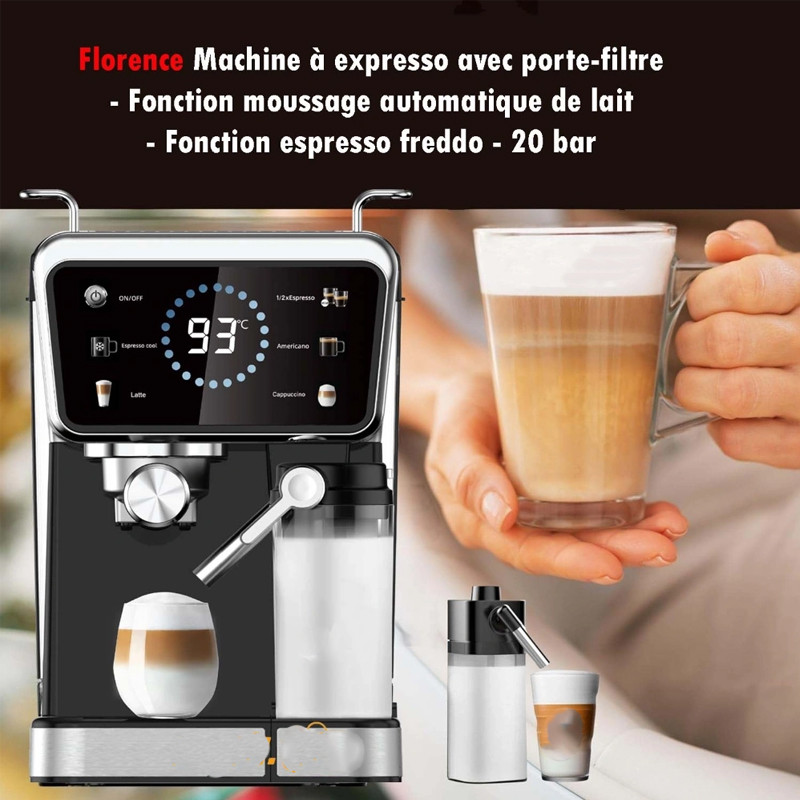 Machine à Café Florence HK429 1350W 1.5L Noir en Tunisie
