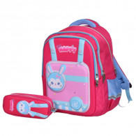 Sac à Dos Scolaire Avec Trousse R0301 Rose Fuchsia En Tunisie