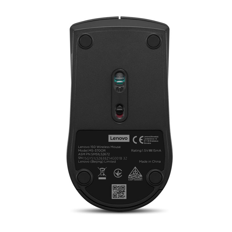 Souris Sans Fil Lenovo 150 Noir en Tunisie