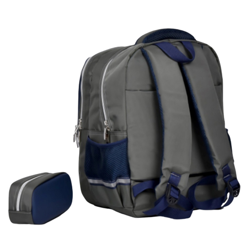 Sac à Dos Scolaire Avec Trousse R0306 Gris Olive En Tunisie