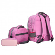 Sac à Dos Scolaire Avec Trousse &Sac Gouter R0401 Rose En Tunisie