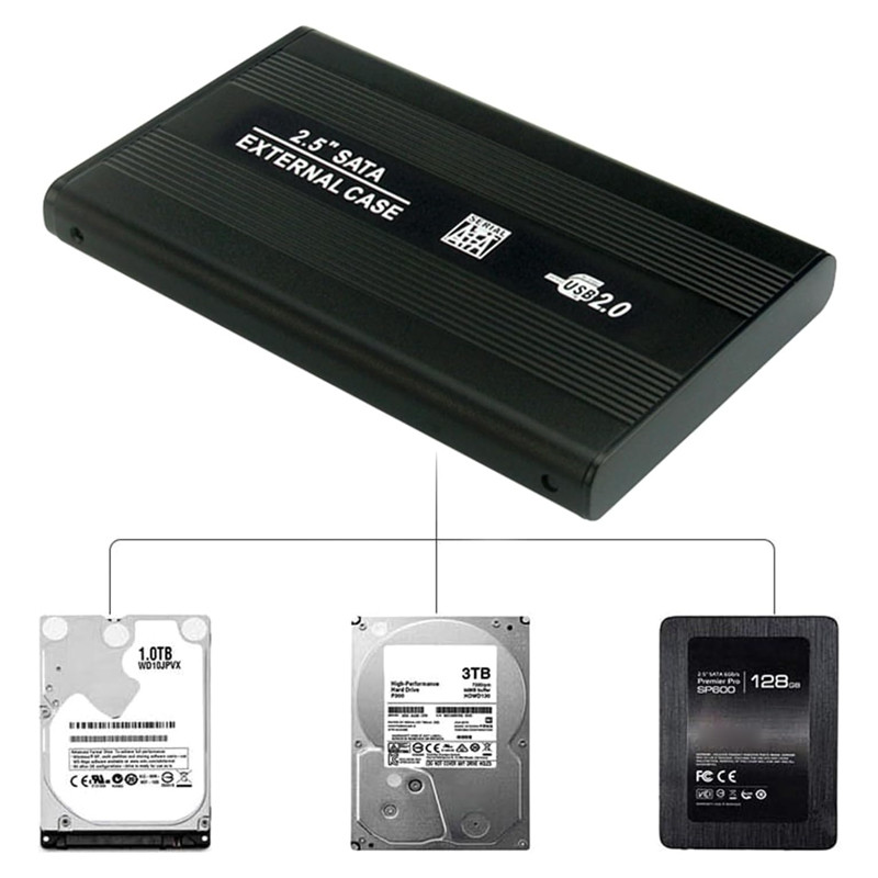 Boitier Disque Dur Externe 2.5" USB 2.0 Noir en Tunisie