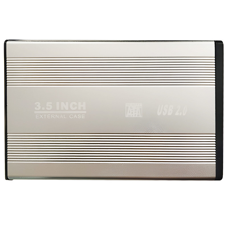 Boitier Disque Dur Externe USB 2.0 Silver en Tunisie