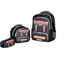 Sac à Dos Scolaire Avec Trousse &Sac Gouter R0405 Noir En Tunisie