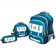 Sac à Dos Scolaire Avec Trousse &Sac Gouter R0406 Bleu Vert En Tunisie