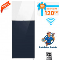 Réfrigérateur Samsung RT42CB66448AEL 415 Litres NoFrost Blanc & Bleu Marine