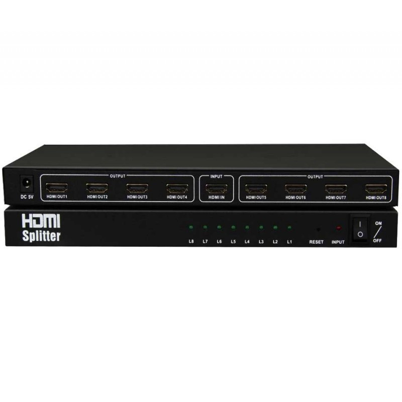 Splitter HDMI 8 Ports Full HD Noir En Tunisie Splitter HDMI 8 Ports Full HD Noir En Tunisie