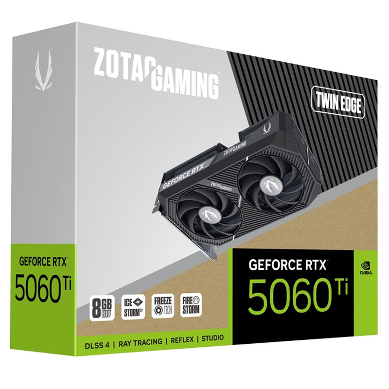 Carte Graphique Zotac Gaming GeForce RTX 5060 Ti 8Go GDDR7 Twin Edge en Tunisie