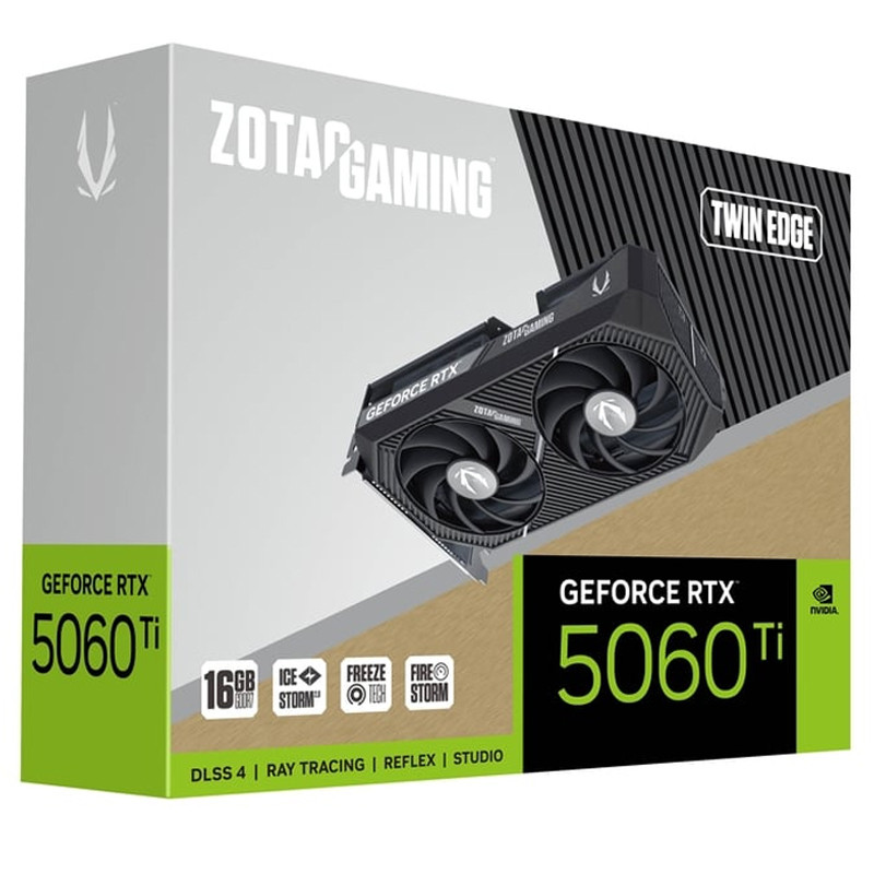 Carte Graphique Zotac Gaming GeForce RTX 5060 Ti 16Go GDDR7 Twin Edge en Tunisie