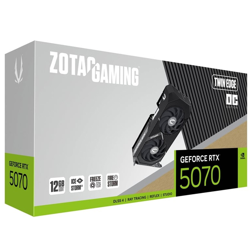 Carte Graphique Zotac Gaming GeForce RTX 5070 12Go GDDR7 Twin Edge OC