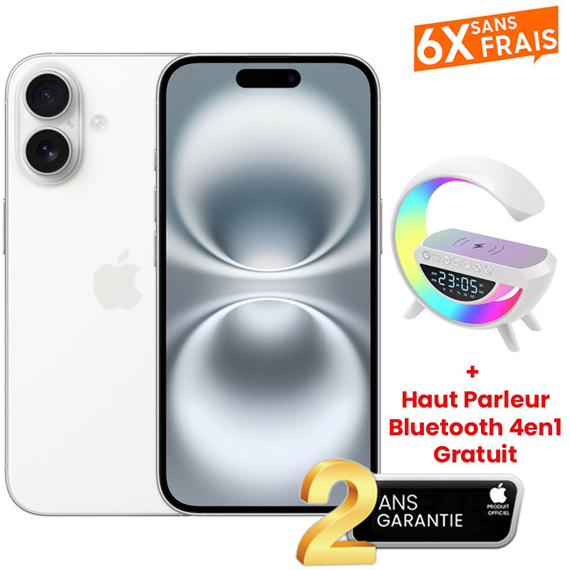 Apple iPhone 16 128Go 5G Blanc en Tunisie Apple iPhone 16 128Go 5G Blanc en Tunisie
