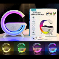 Haut Parleur Bluetooth 3en1 2301 LED Avec Chargeur Sans Fil Blanc En Tunisie