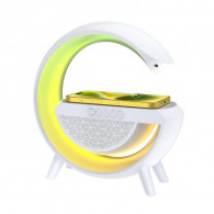 Haut Parleur Bluetooth 3en1 2301 LED Avec Chargeur Sans Fil Blanc En Tunisie Haut Parleur Bluetooth 3en1 2301 LED Avec Chargeur Sans Fil Blanc En Tunisie