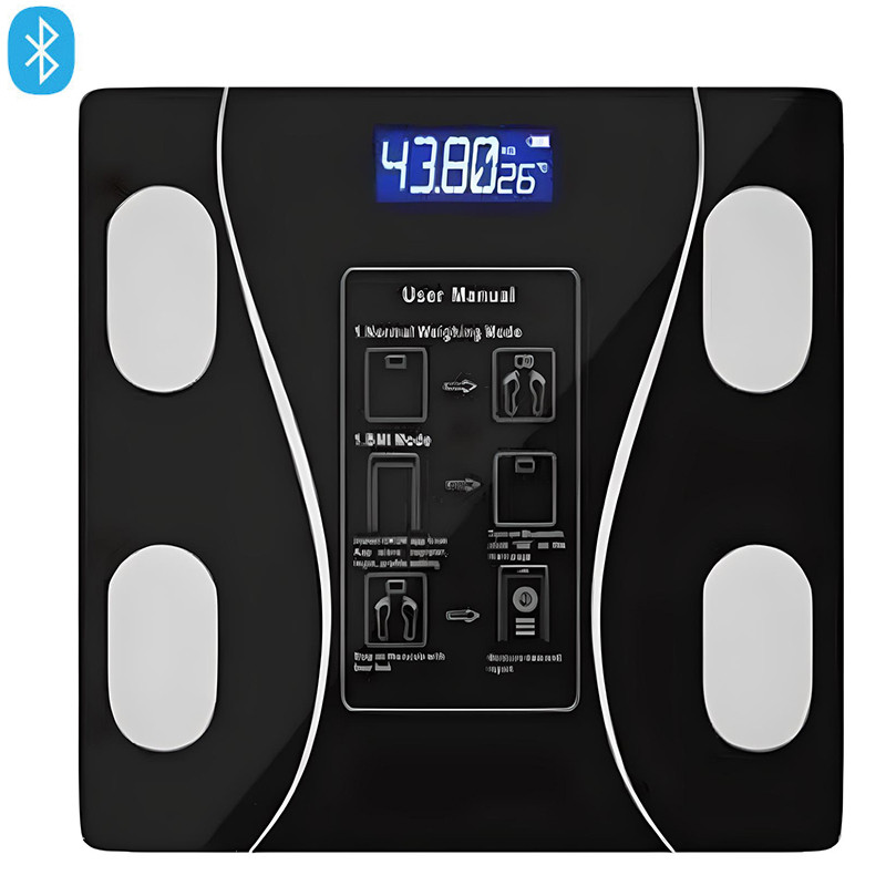 Pèse Personne Impédancemètre Connectée 180Kg Noir en Tunisie Pèse Personne Impédancemètre Connectée 180Kg Noir en Tunisie