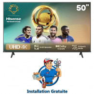 TV Hisense 50" A6N 4K UHD Smart Tv Noir en Tunisie