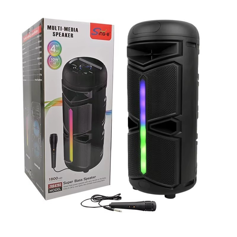 Haut Parleur Bluetooth ZQS4293 Sans Fil Avec Microphone Noir En Tunisie