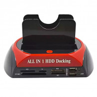Station d'Accueil USB 2.0/3.0 Pour Disque Dur HDD 2,5"/3,5" Rouge
