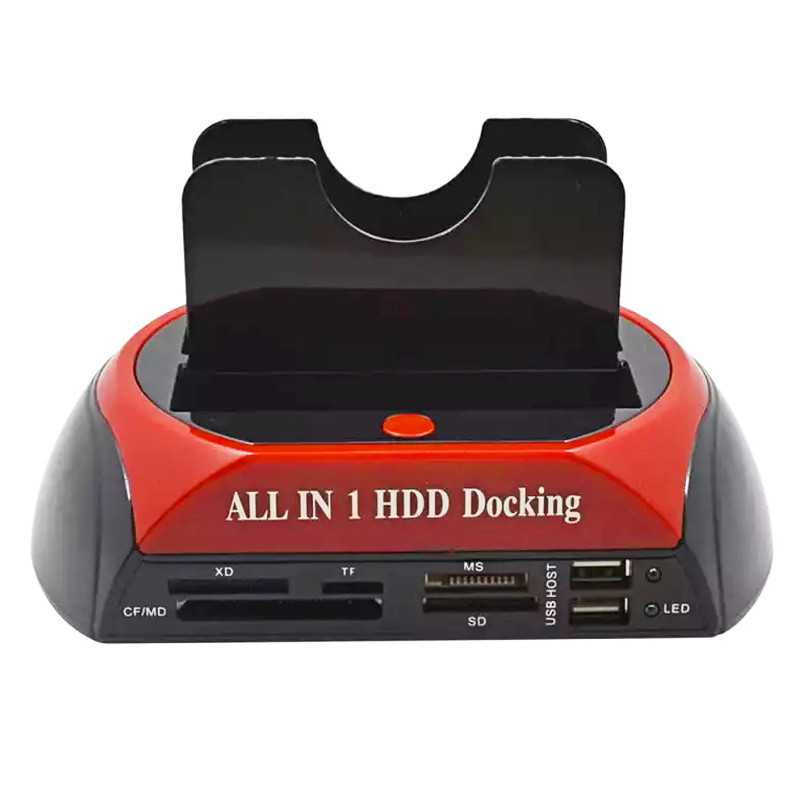 Station d'Accueil USB 2.0/3.0 Pour Disque Dur HDD 2,5"/3,5" Rouge