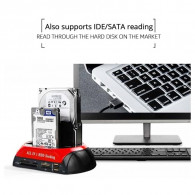 Station d'Accueil USB 2.0/3.0 Pour Disque Dur HDD 2,5"/3,5" Rouge Station d'Accueil USB 2.0/3.0 Pour Disque Dur HDD 2,5"/3,5" Rouge