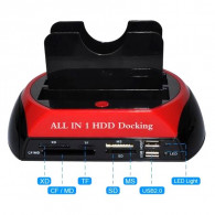 Station d'Accueil USB 2.0/3.0 Pour Disque Dur HDD 2,5"/3,5" Rouge Station d'Accueil USB 2.0/3.0 Pour Disque Dur HDD 2,5"/3,5" Rouge