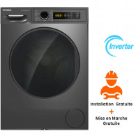 Machine à Laver Hyundai HYN-WM814001-DS01 Inverter 8Kg Gris en Tunisie