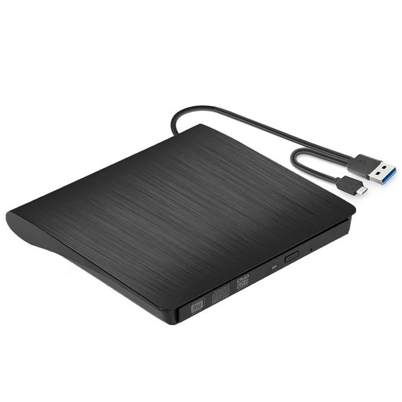 Lecteur Graveur CD et DVD Externe USB 3.0 + USB-C Noir Lecteur Graveur CD et DVD Externe USB 3.0 + USB-C Noir