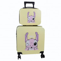 Valise Enfant Disney Carre Stitch 35 Litres 2 Pièces Jaune En Tunisie