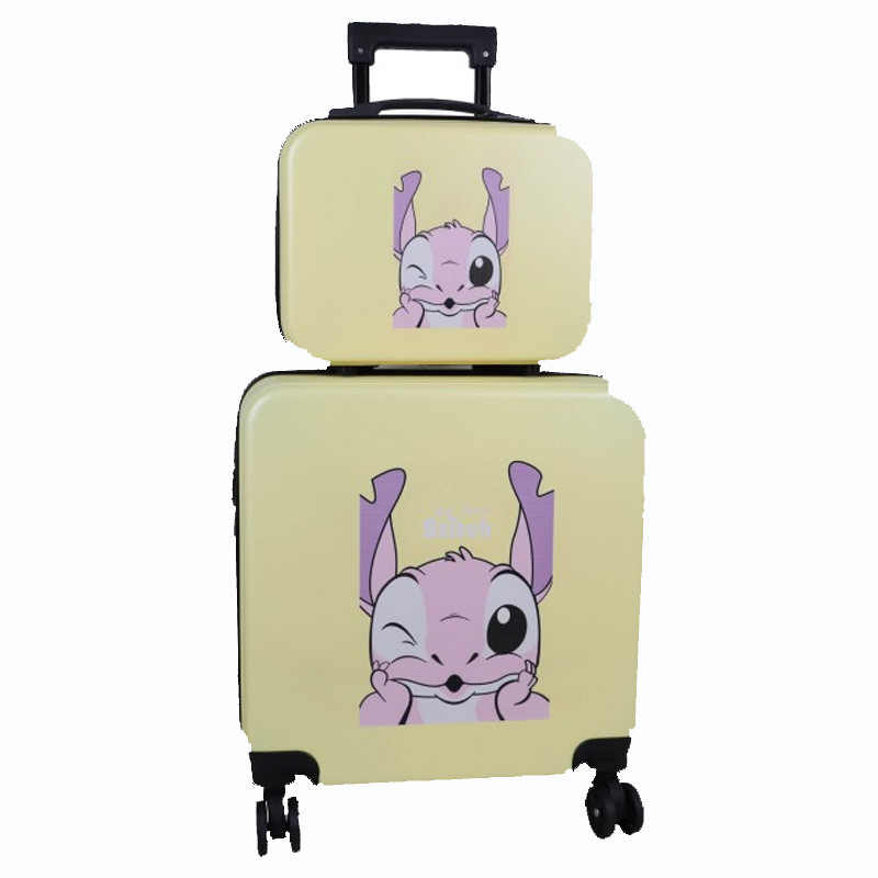 Valise Enfant Disney Carre Stitch 35 Litres 2 Pièces Jaune En Tunisie