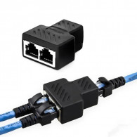 Adaptateur RJ45 Vers 2x RJ45 Noir en Tunisie