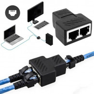 Adaptateur RJ45 Vers 2x RJ45 Noir en Tunisie