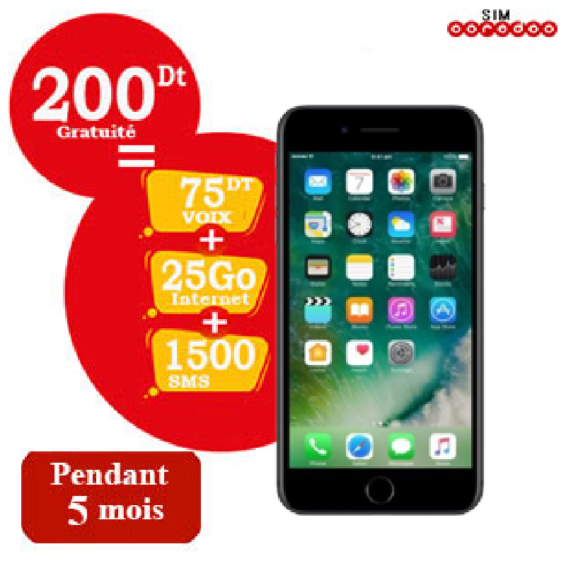 IPHONE 7 PLUS 32 GO NOIR + SIM OFFERTE IPHONE 7 PLUS 32 GO NOIR + SIM OFFERTE
