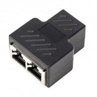 Adaptateur RJ45 Vers 2x RJ45 Noir