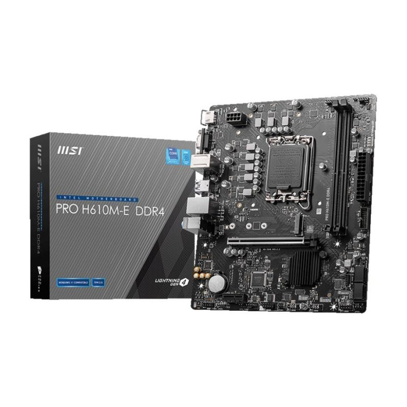 Carte Mère MSI Pro H610M-E DDR4 LGA 1700 en Tunisie Carte Mère MSI Pro H610M-E DDR4 LGA 1700 en Tunisie