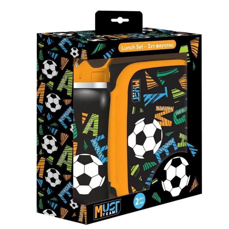Kit Lunch Box Et Bouteille D'eau Must Team Game Noir & Orange En Tunisie Kit Lunch Box Et Bouteille D'eau Must Team Game Noir & Orange En Tunisie