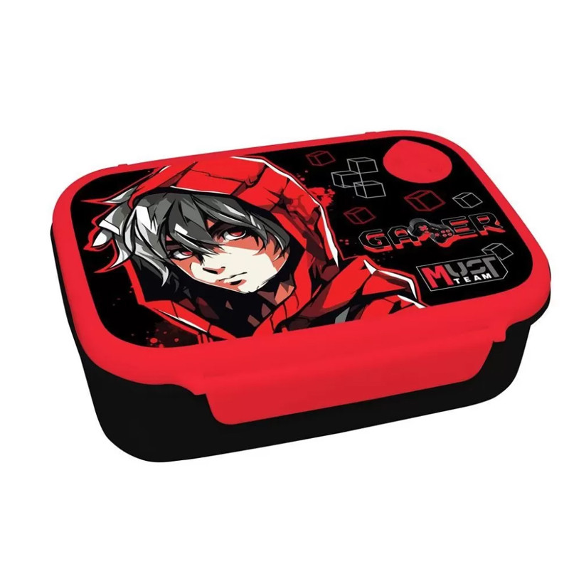 Kit Lunch Box Et Bouteille D'eau Must Team Gamer Noir & Rouge En Tunisie