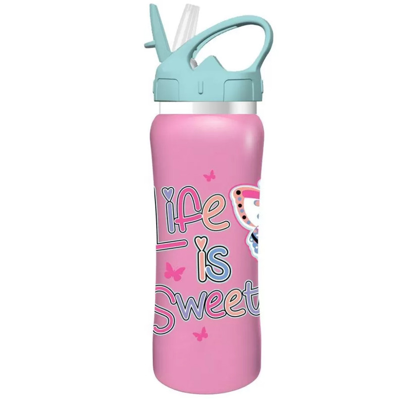 Kit Lunch Box Et Bouteille D'eau Must Team Life is Sweet Rose En Tunisie