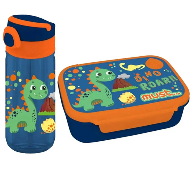 Kit Lunch Box Et Bouteille D'eau Must Team Dino Bleu En Tunisie