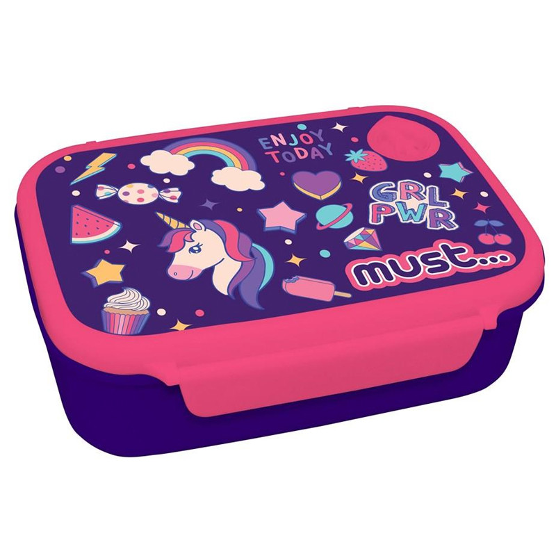 Kit Lunch Box Et Bouteille D'eau Must Team Gril Power Violet