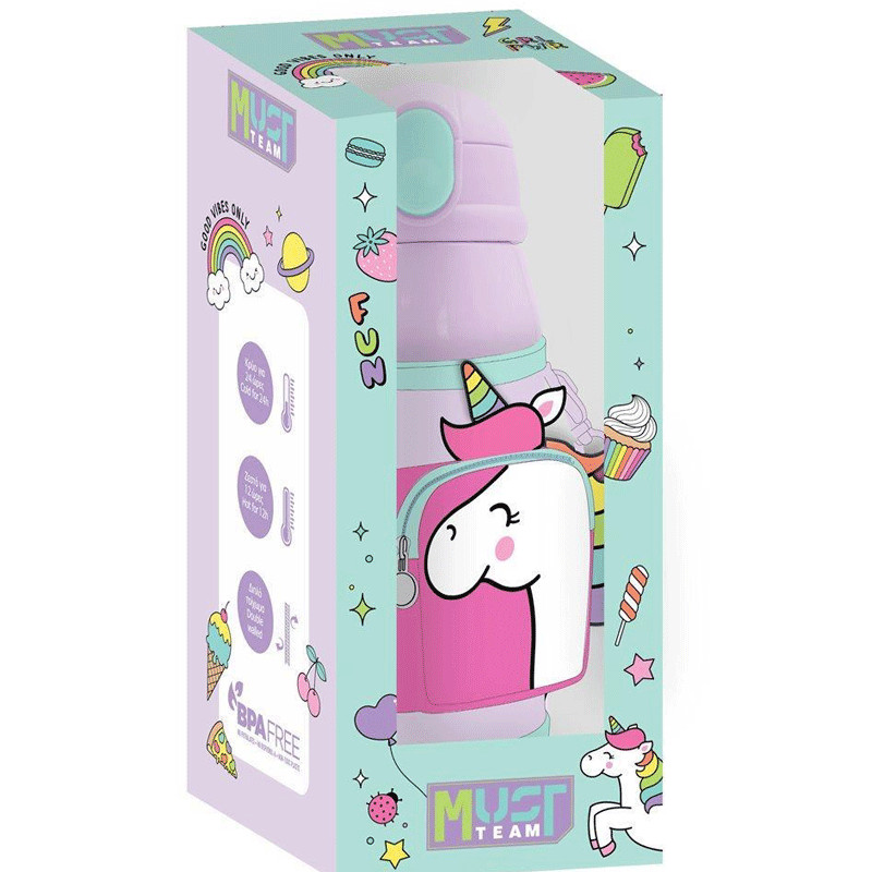 Bouteille D'Eau Must Avec Sac 500ML Rose en Tunisie