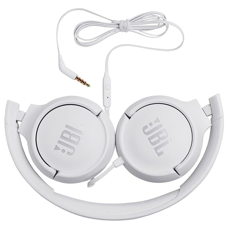 Micro Casque Filaire  JBL Tune 500 Blanc En Tunisie