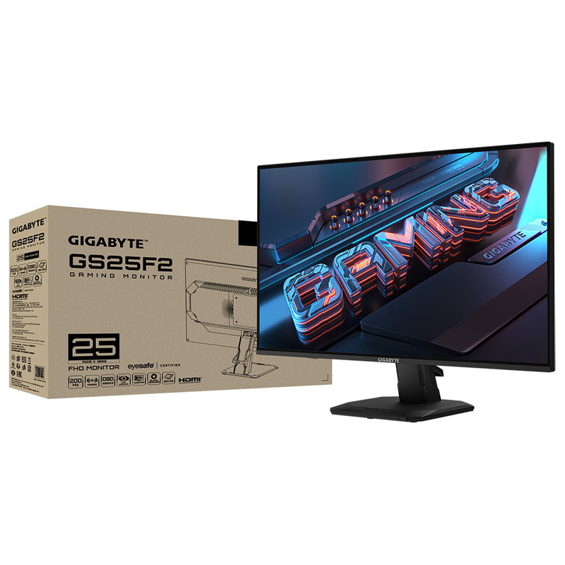 Ecran Gaming Gigabite GS25F2 24.5'' QHD 200Hz IPS Noir En Tunisie