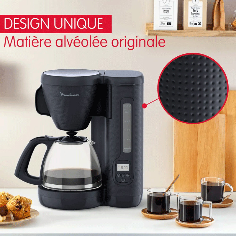 Cafetière Electrique Moulinex FG2M2810 1000W 1.25L Bleu Nuit en Tunisie