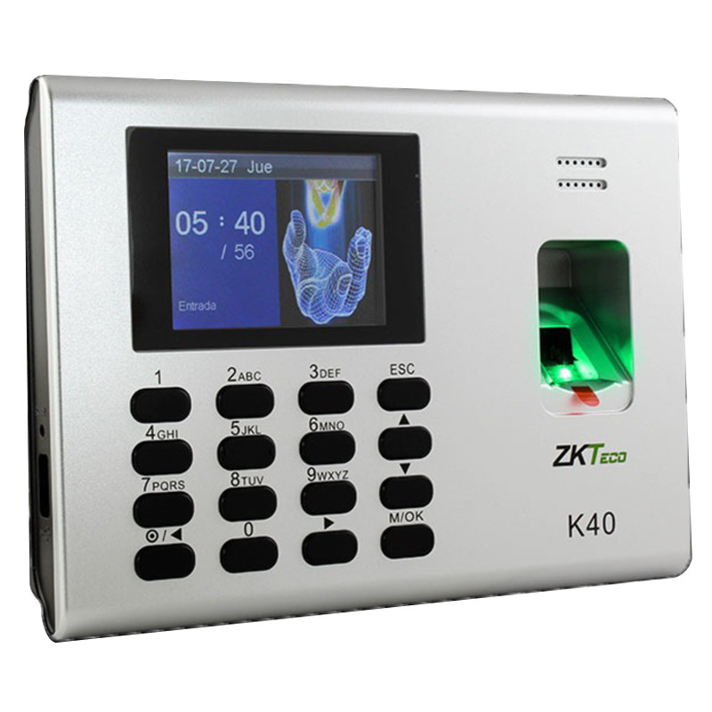 Pointeuse ZKTECO K40 Pro À Empreintes Digitales Et Badges en Tunisie Pointeuse ZKTECO K40 Pro À Empreintes Digitales Et Badges en Tunisie