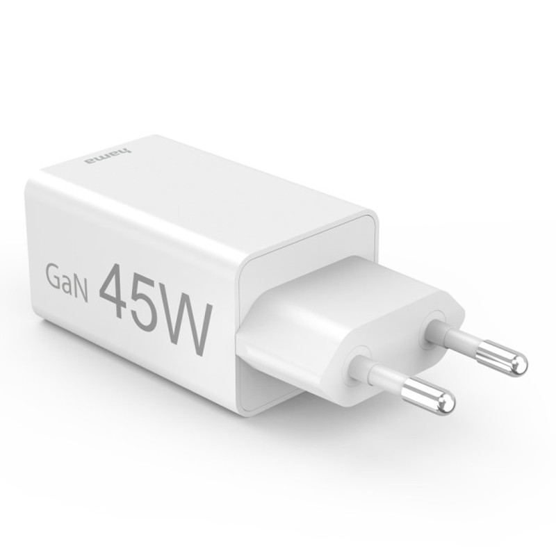 Adaptateur Chargeur Hama 2 Ports USB Type-C 45W Blanc en Tunisie