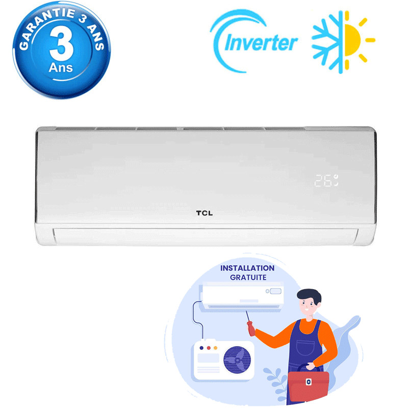 Climatiseur TCL 12000 BTU Inverter Chaud Froid Blanc