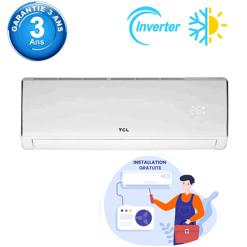 Climatiseur Tcl 18000 BTU Inverter Chaud Froid Blanc en Tunisie