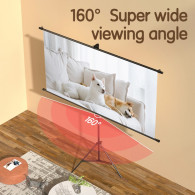 Ecran De Projection Trépied Deli 160 x92 Cm Blanc En Tunisie